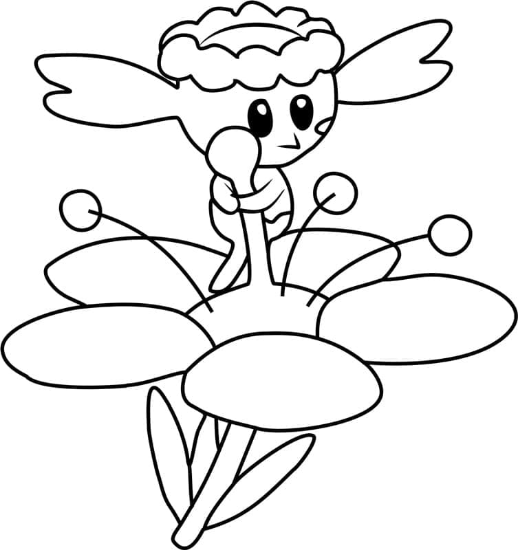Desenho de Flabebe Pokemon para Colorir