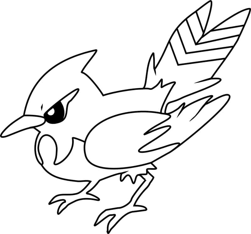 Desenho de Fletchinder Pokemon para Colorir