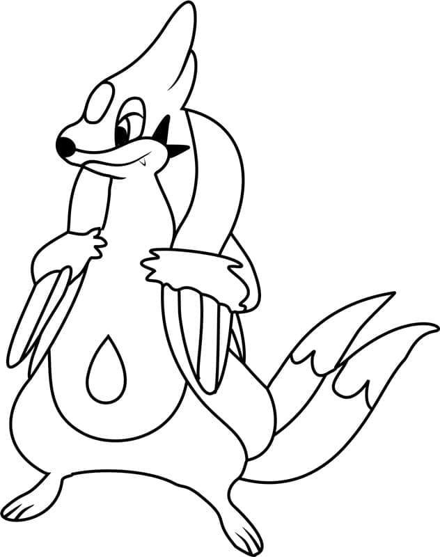 Desenho de Floatzel Pokemon para Colorir