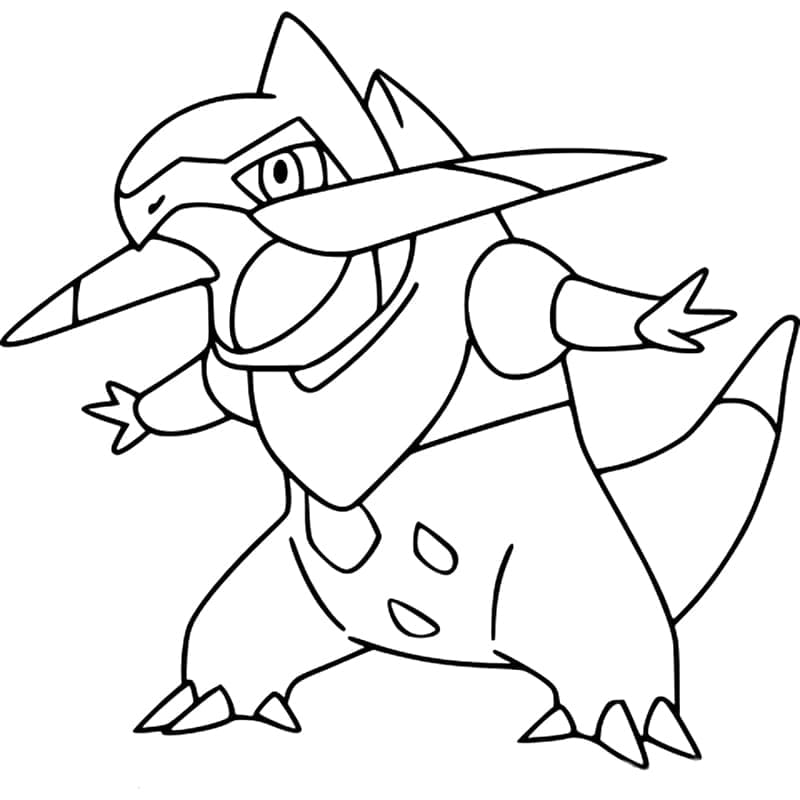 Desenho de Fraxure Pokemon para Colorir
