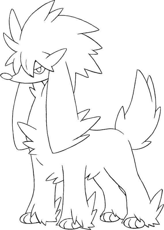 Desenho de Furfrou Pokemon para Colorir