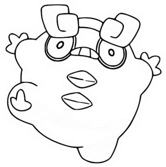 Desenho de Galarian Darumaka Pokemon para Colorir