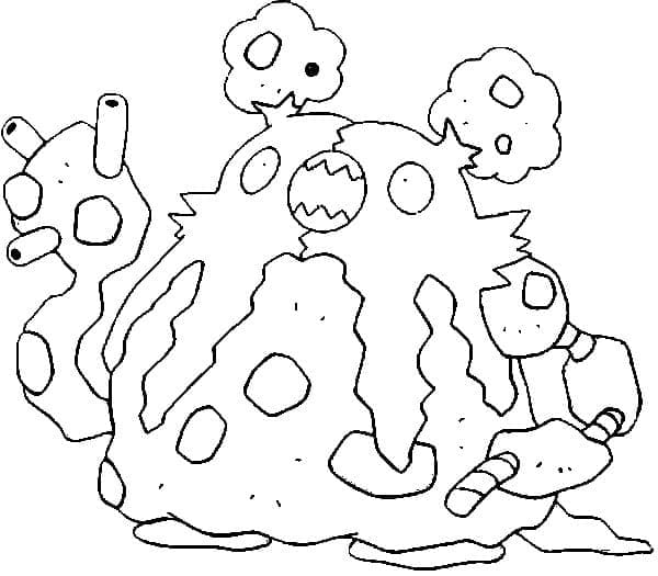 Desenho de Garbodor Pokemon para Colorir