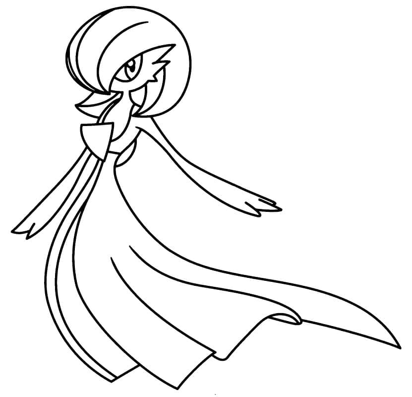 Desenho de Gardevoir Pokemon para Colorir