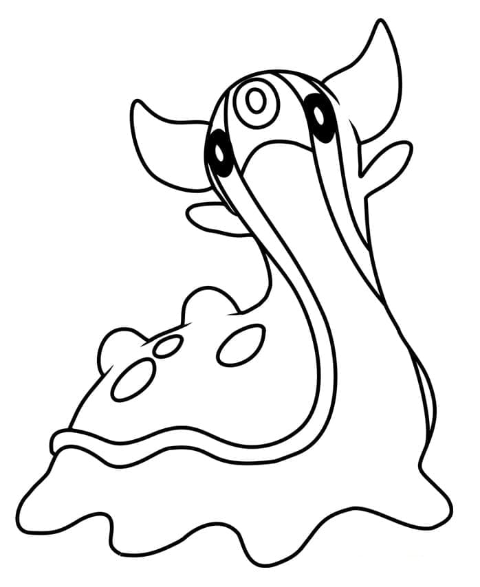 Desenho de Gastrodon Pokemon para Colorir