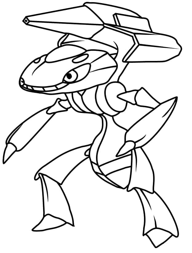 Desenho de Genesect Pokemon para Colorir