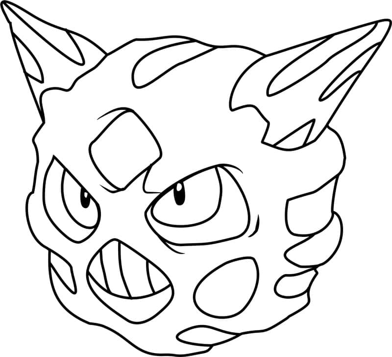Desenho de Glalie Pokemon para Colorir