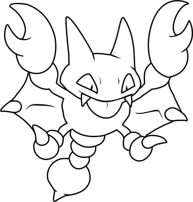 Desenho de Gligar Pokemon para Colorir