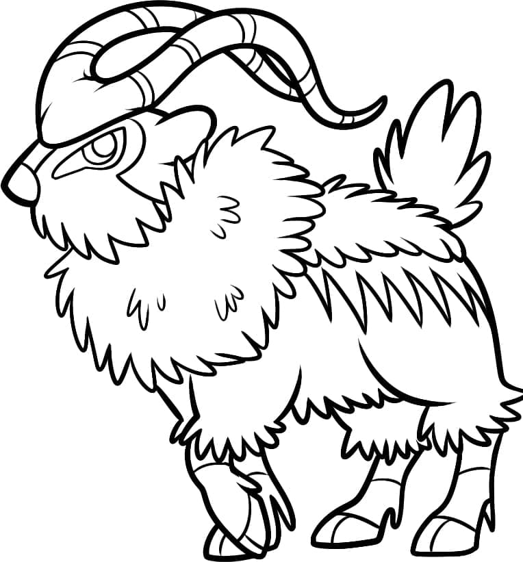 Desenho de Gogoat Pokemon para Colorir