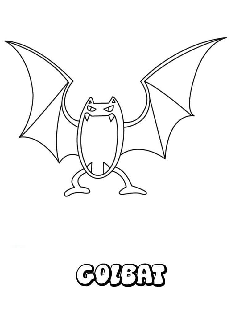 Desenho de Golbat Pokemon para Colorir