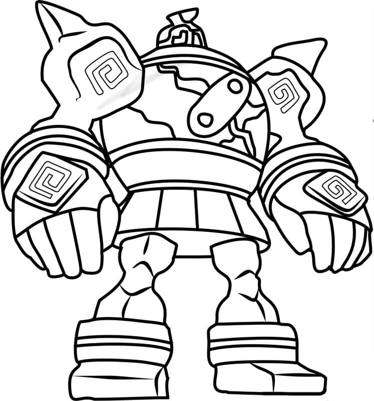 Desenho de Golurk Pokemon para Colorir