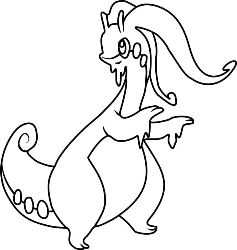 Desenho de Goodra Pokemon para Colorir
