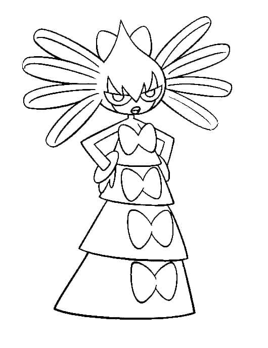 Desenho de Gothitelle Pokemon para Colorir