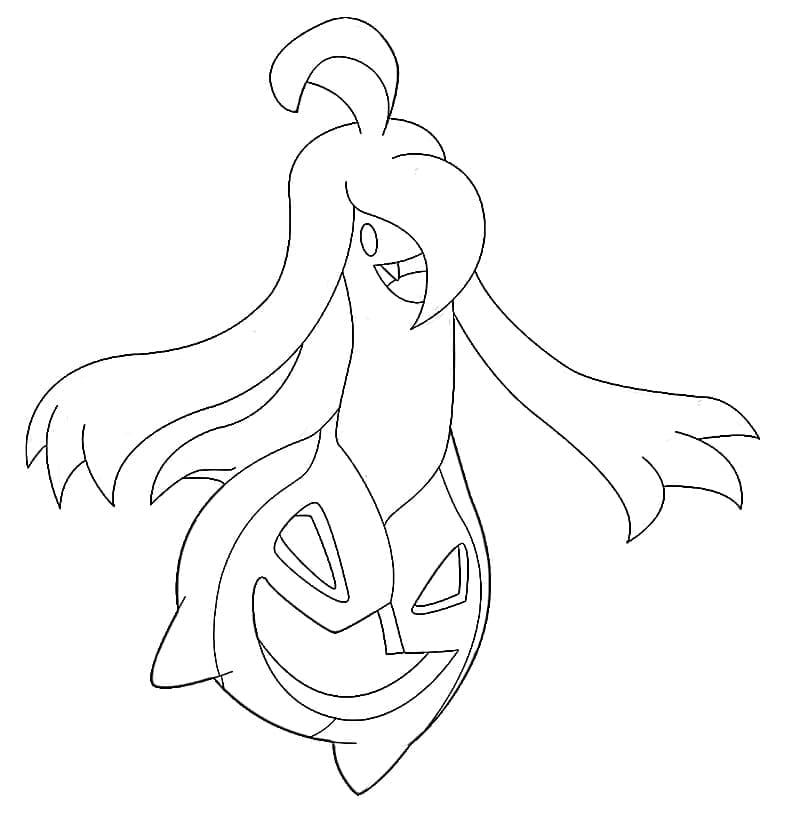 Desenho de Gourgeist Pokemon para Colorir