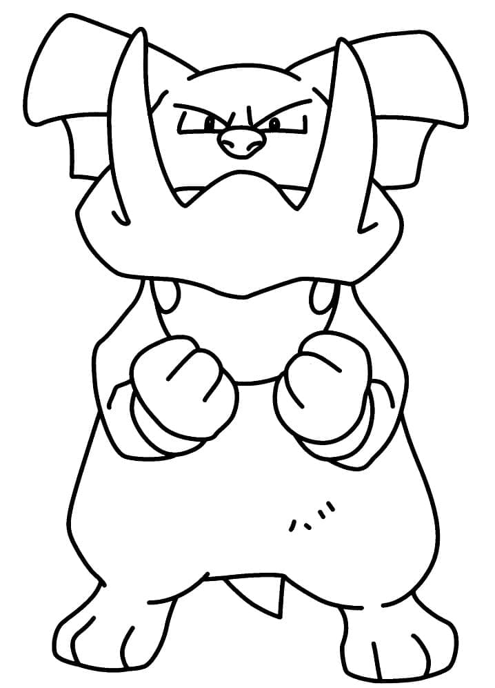 Desenho de Granbull Pokemon para Colorir