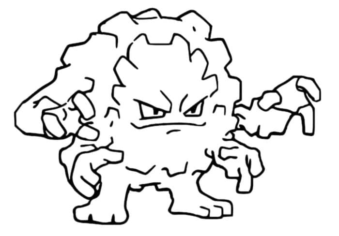 Desenho de Graveler Pokemon para Colorir