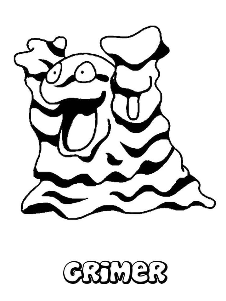 Desenho de Grimer Pokemon para Colorir