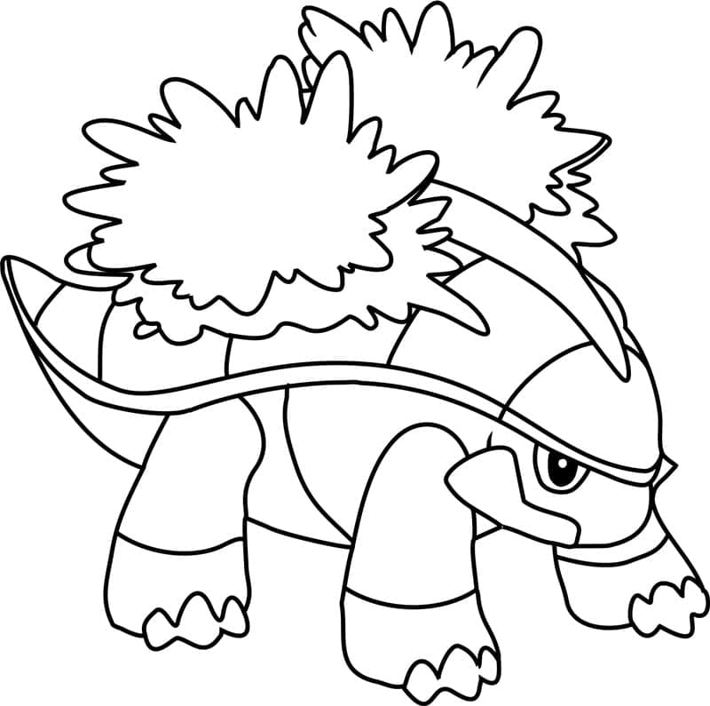 Desenho de Grotle Pokemon para Colorir