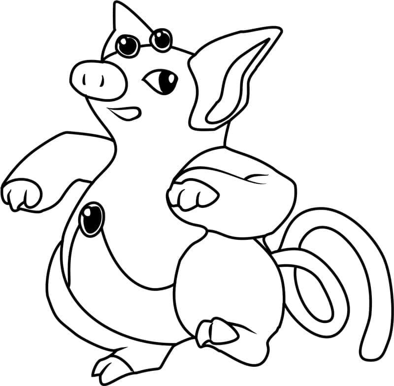 Desenho de Grumpig Pokemon para Colorir