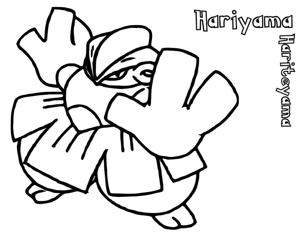 Desenho de Hariyama Pokemon para Colorir