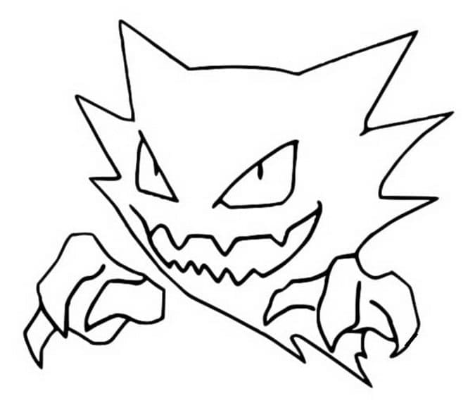 Desenho de Haunter Pokemon para Colorir