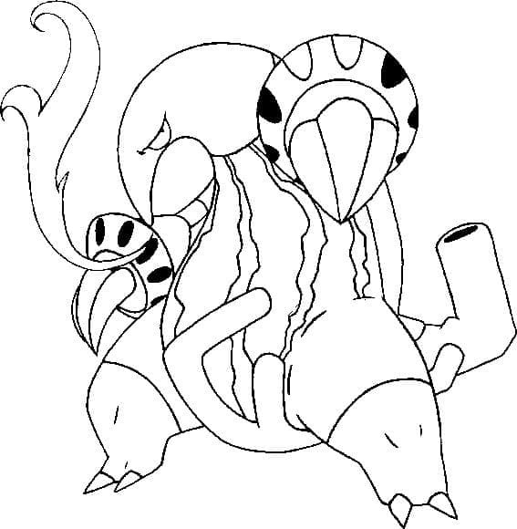 Desenho de Heatmor Pokemon para Colorir
