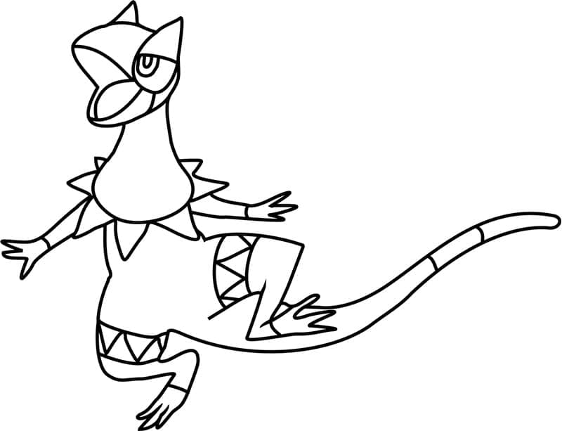 Desenho de Heliolisk Pokemon para Colorir
