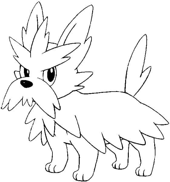 Desenho de Herdier Pokemon para Colorir