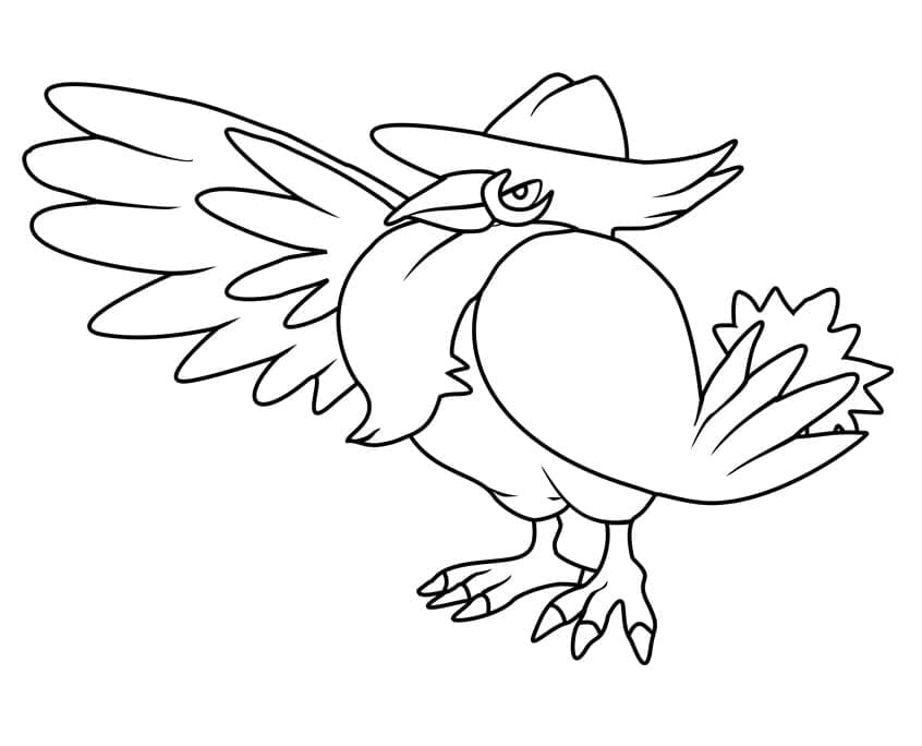 Desenho de Honchkrow Pokemon para Colorir
