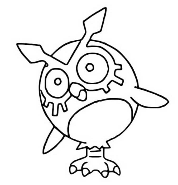 Desenho de Hoothoot Pokemon para Colorir