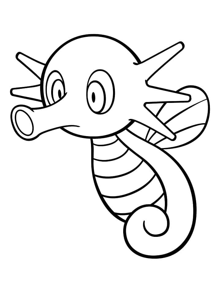 Desenho de Horsea Pokemon para Colorir