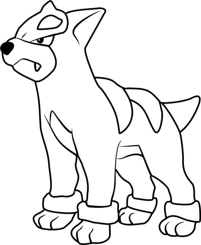 Desenho de Houndour Pokemon para Colorir