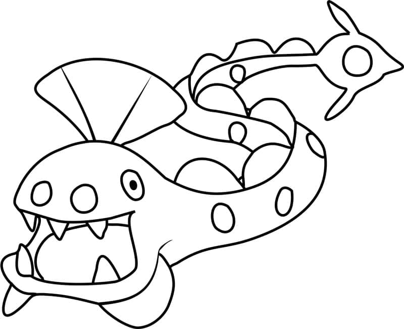 Desenho de Huntail Pokemon para Colorir