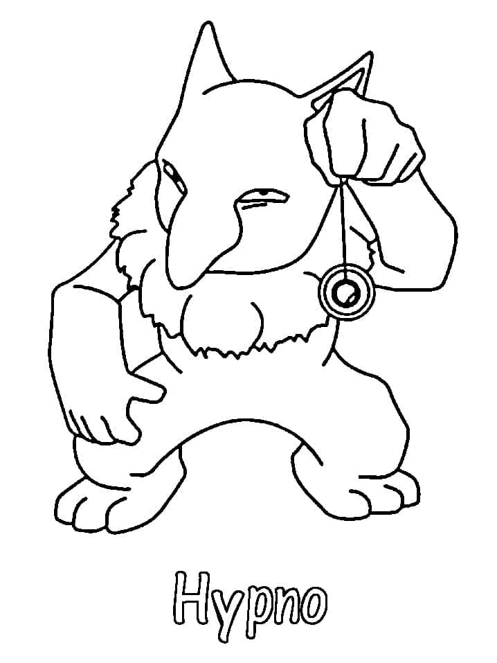 Desenho de Hypno Pokemon para Colorir