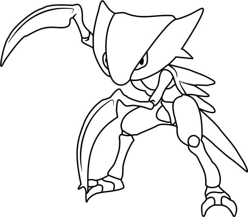 Desenho de Kabutops Pokemon para Colorir