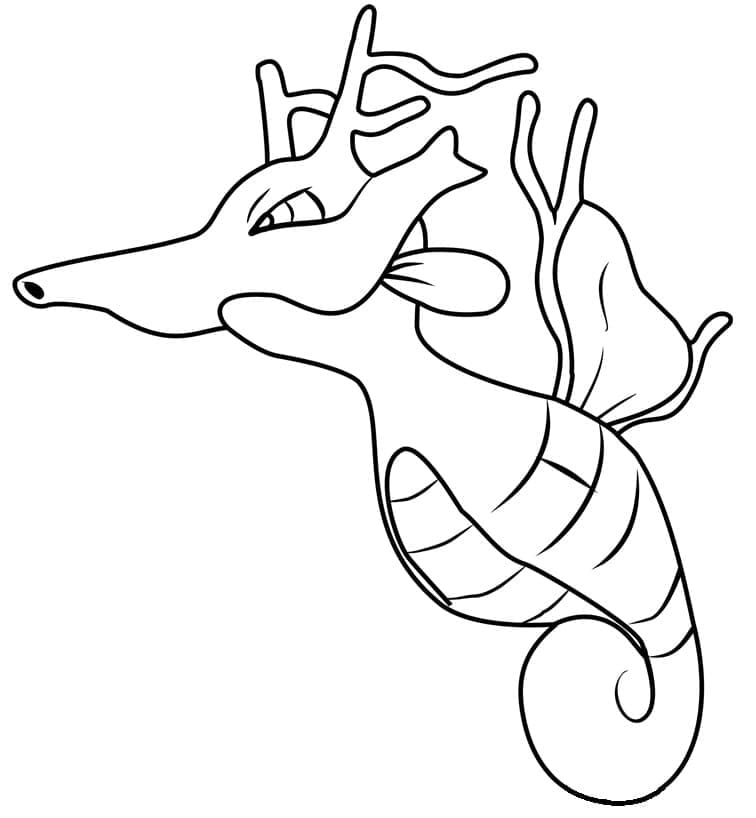Desenho de Kingdra Pokemon para Colorir