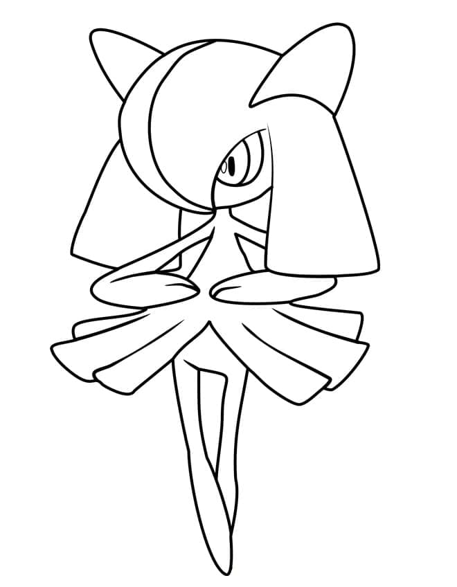 Desenho de Kirlia Pokemon para Colorir