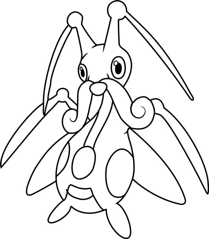 Desenho de Kricketune Pokemon para Colorir
