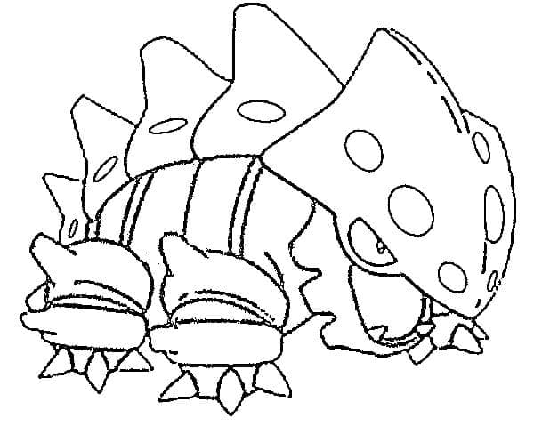 Desenho de Lairon Pokemon para Colorir