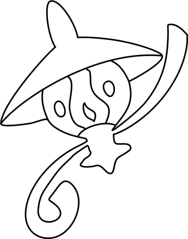 Desenho de Lampent Pokemon para Colorir