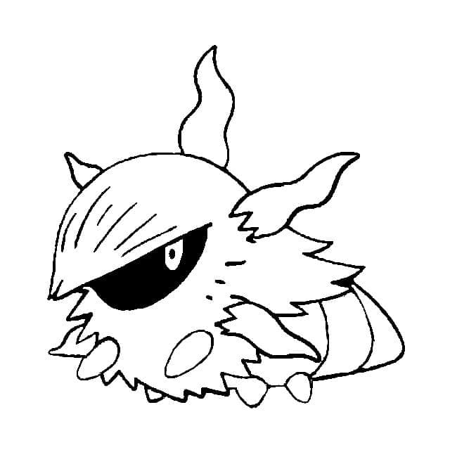 Desenho de Larvesta Pokemon para Colorir
