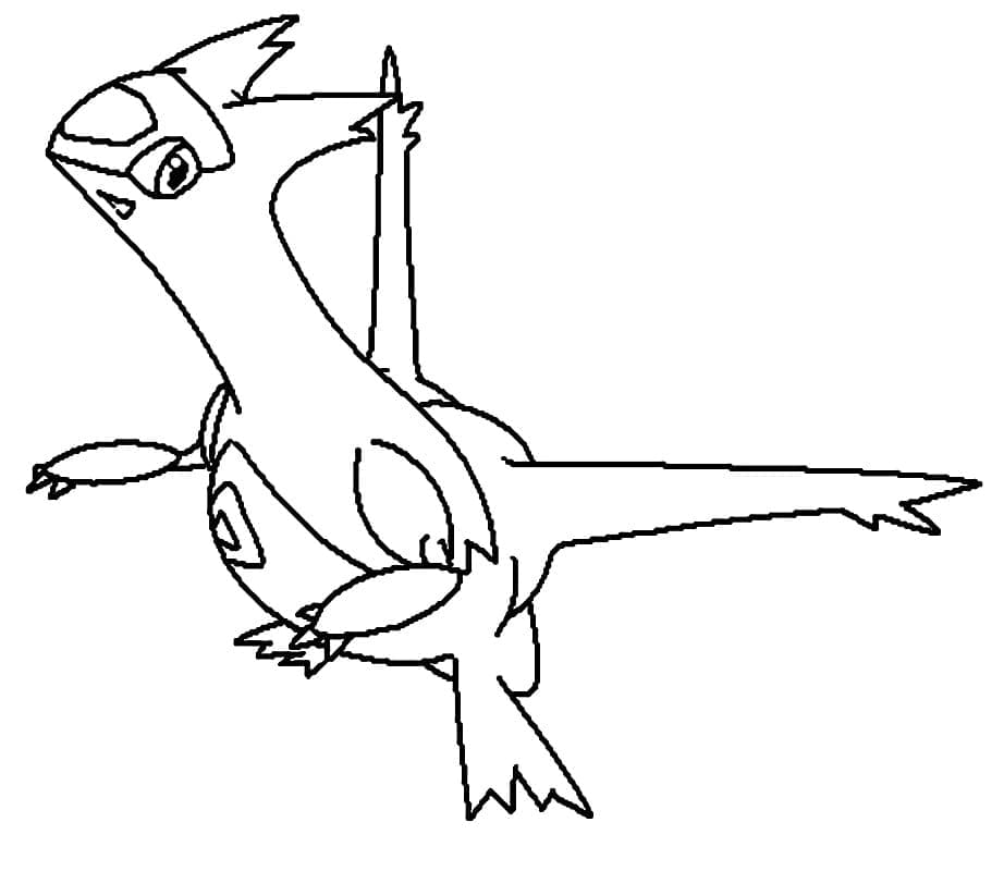 Desenho de Latias Pokemon para Colorir