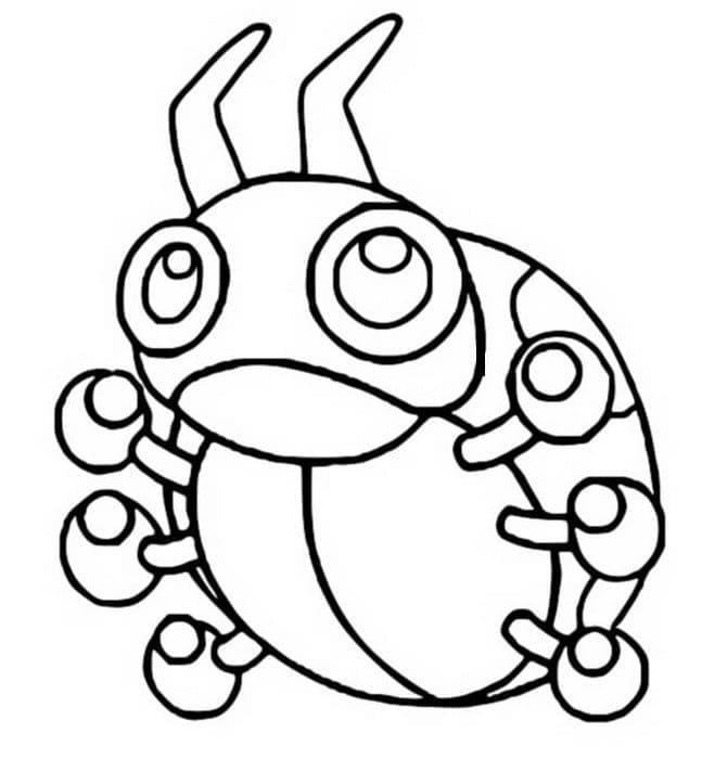 Desenho de Ledyba Pokemon para Colorir