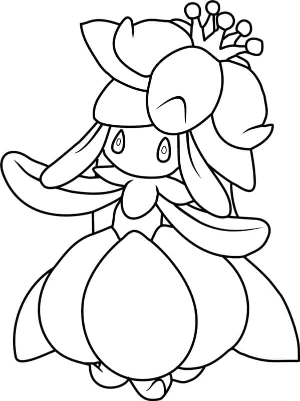 Desenho de Lilligant Pokemon para Colorir