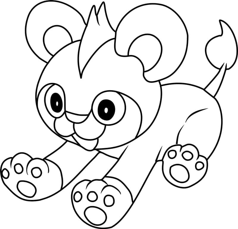 Desenho de Litleo Pokemon para Colorir