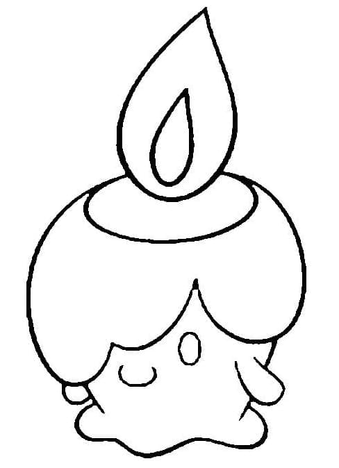 Desenho de Litwick Pokemon para Colorir