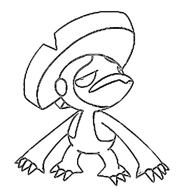 Desenho de Lombre Pokemon para Colorir
