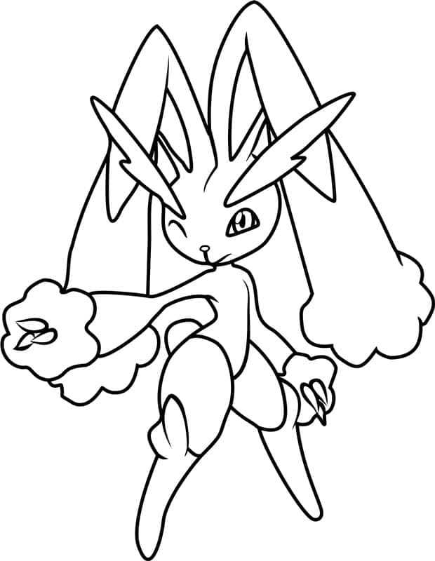 Desenho de Lopunny Pokemon para Colorir
