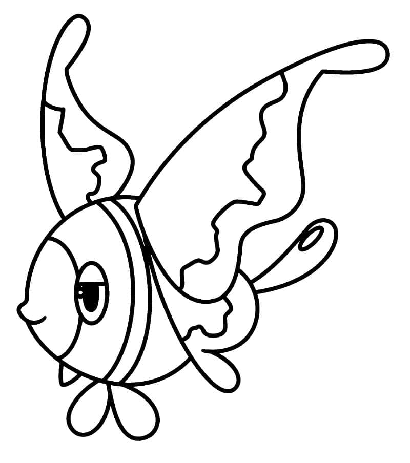 Desenho de Lumineon Pokemon para Colorir