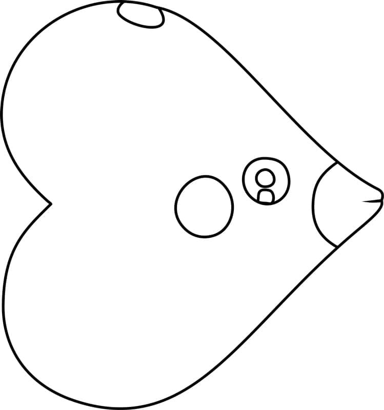 Desenho de Luvdisc Pokemon para Colorir